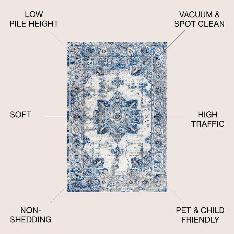 Modern Persian Boho Vintage Medallion Area Rug  - JONATHAN Y