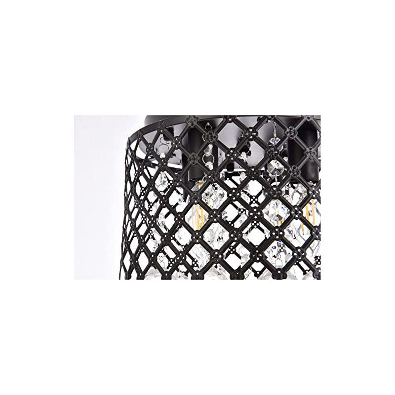 Elegant Lighting Tully 4 lights pendant in black