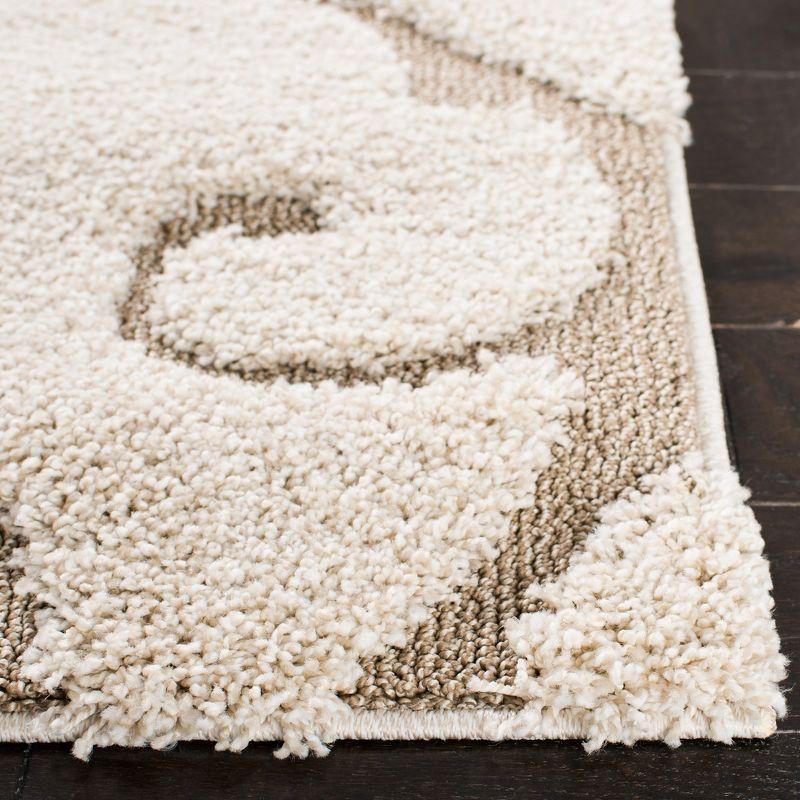 Florida Shag SG455 Power Loomed Indoor Runner Rug - Cream/Beige - 2'3"x7' - Safavieh.