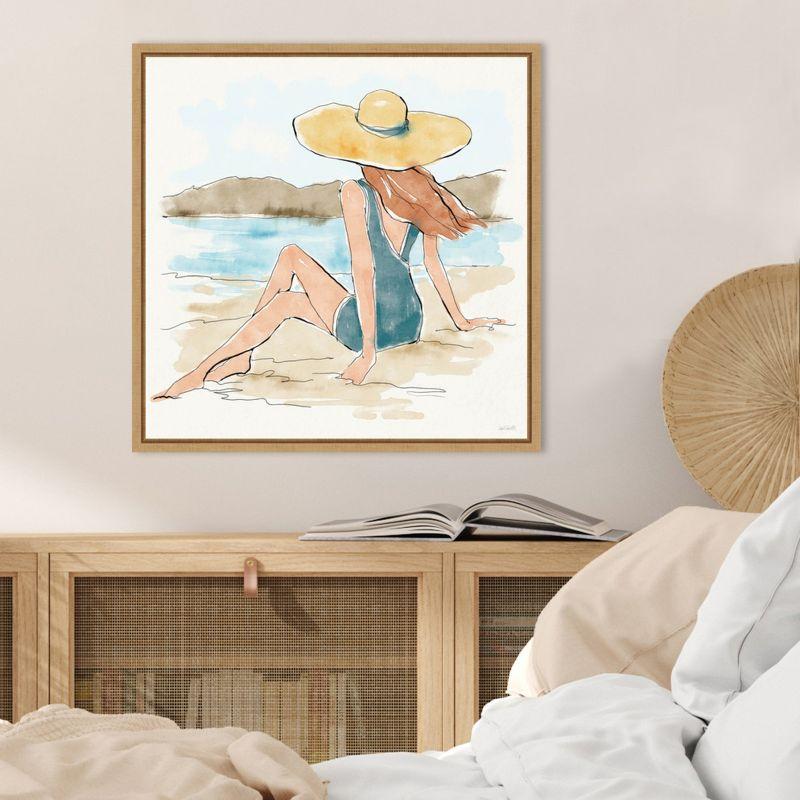 Amanti Art Bathing Beauties II by Anne Tavoletti Framed Canvas Wall Art