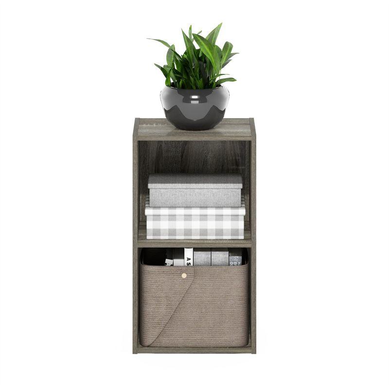Furinno 2 Cube Storage Bookcase Multi-functional Dispaly Bookshelf Cabinet Furniture,French Oak