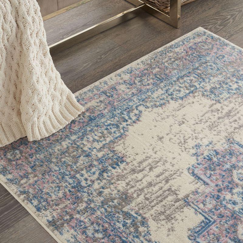 Nourison Grafix GRF14 Ivory/Pink Area Rug - Ivory/Pink 3' x 5'