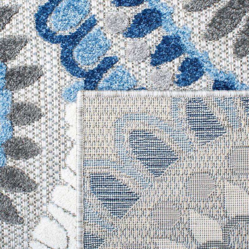 Cabana CBN382 Loomed Indoor Area Rug - Grey/Blue - 6'7"x6'7" - Safavieh