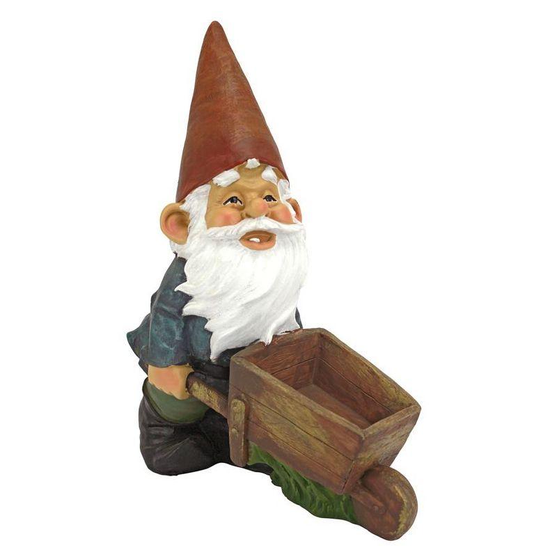 Wheelbarrow Willie Garden Gnome Statue