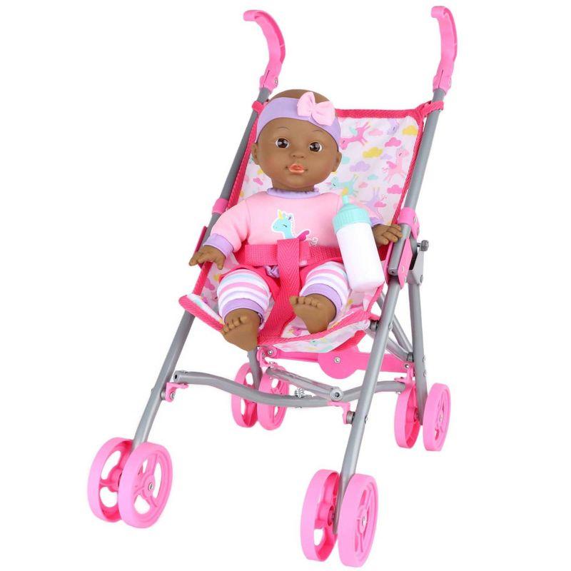 Dream Collection: Gigo 12" Baby Doll Care Gift Set with Stroller