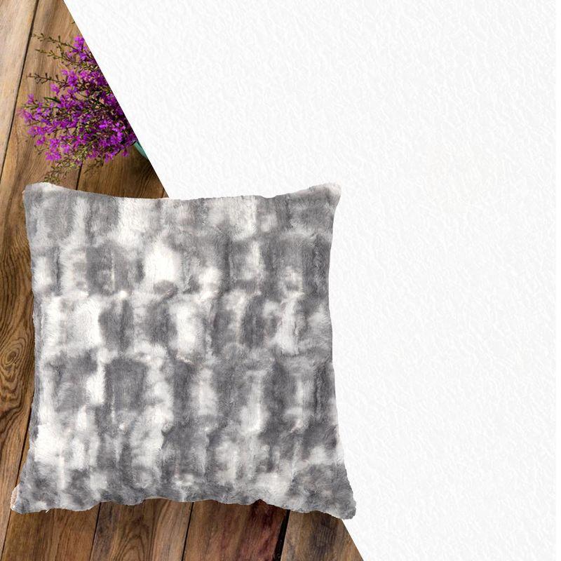 Cheer Collection Geometric Faux Fur Throw Pillow