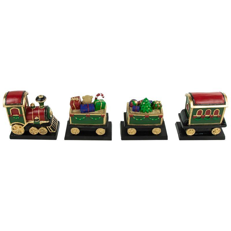 Northlight Set of 4 Merry Christmas Train Stocking Holders 5"