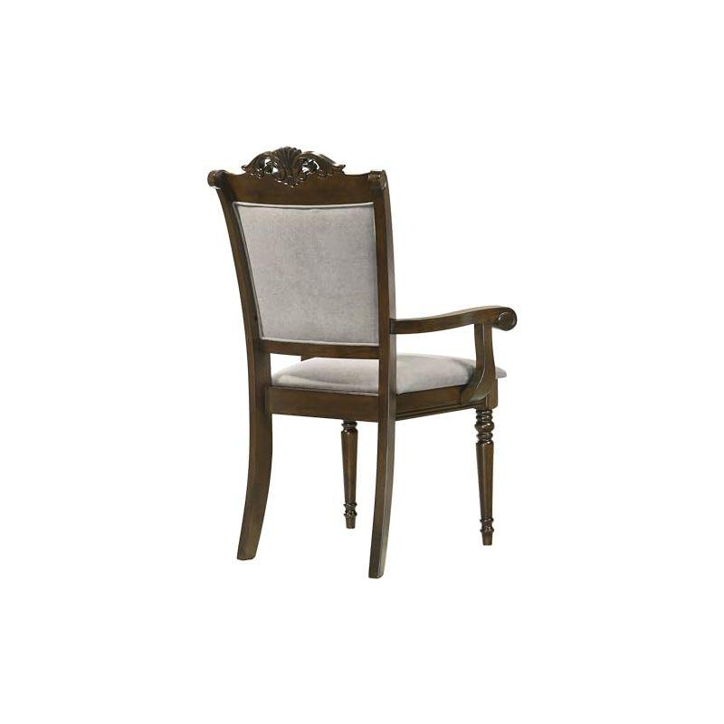 Coaster Home Furnishings Willowbrook Upholstered Dining Side Chair Grey and Chestnut (Set of 2)