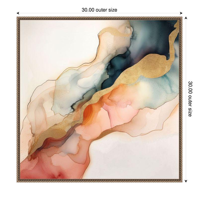 Amanti Art Abstracted Radiance I by Irena Orlov Canvas Wall Art Print Framed 30-in. W x 30-in. H.