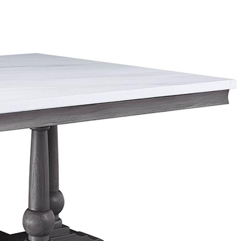 Faux Marble Top Dining Table