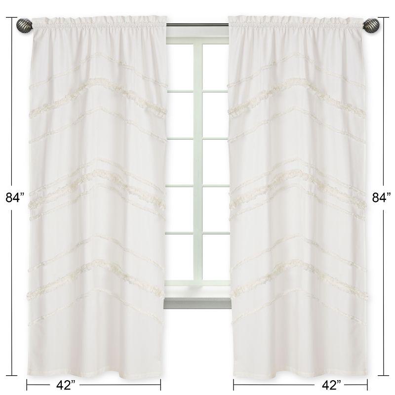 Sweet Jojo Designs Boho Fringe Semi-Sheer Rod Pocket Curtain Panels (Set of 2) by Sweet Jojo Designs (Set of 2)