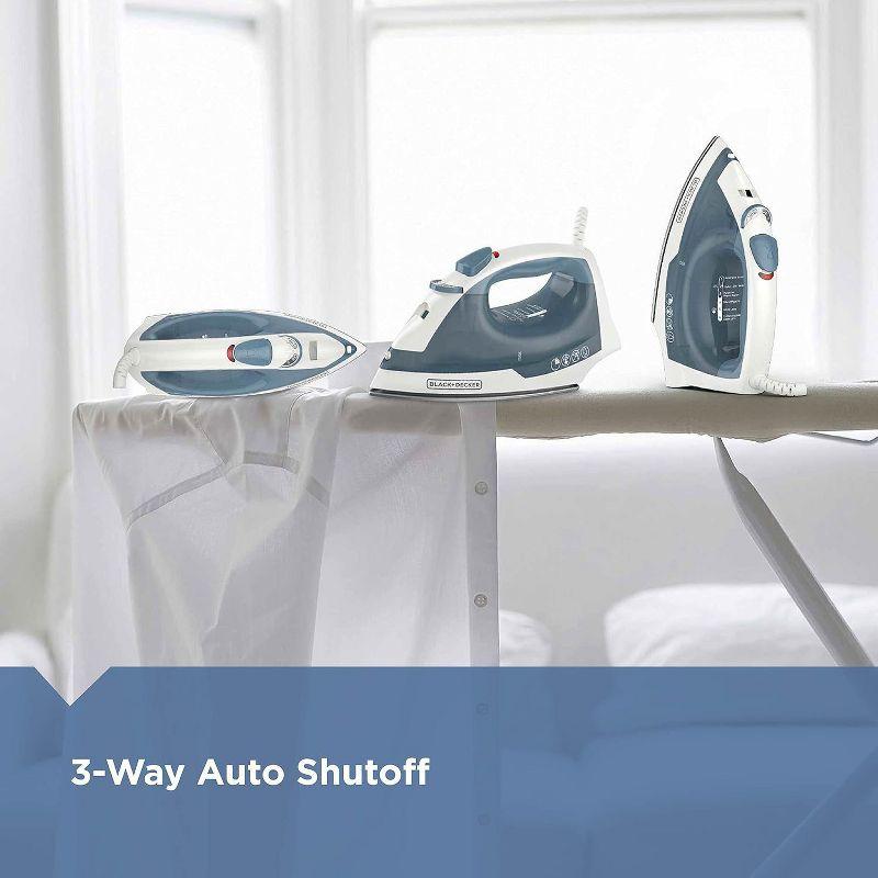 BLACK+DECKER BLACK+DECKER Easy Steam Compact Iron for Clothes, Automatic Shutoff, Nonstick Plate, Light Weight, 1200 Watts