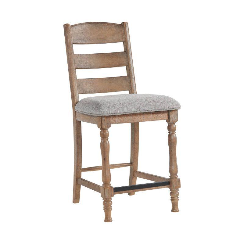 Highland Ladder Back Bar Stool with Cushion Seat, Sandwash