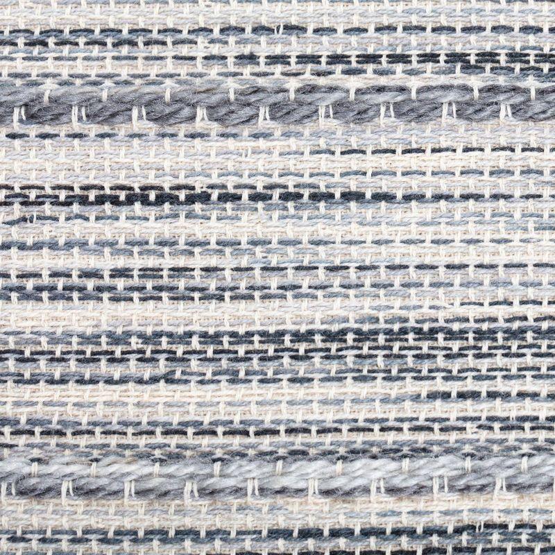 Joya Pouf Blue/Ivory - Anji Mountain: Square Unupholstered, Spot Clean, Fair Trade Certified, 17" Height