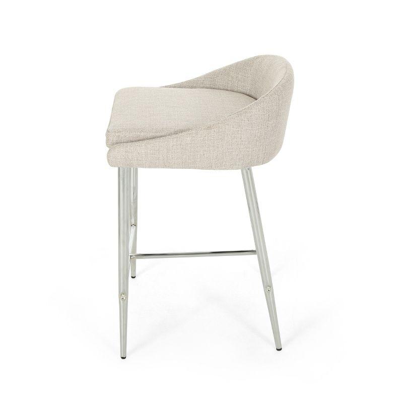 Ivy Bronx Modern&Simple Design Counter Stools Set of 2 – Upholstered Seats, Chrome-Finished Base for Kitchen Island or Breakfast Nook | Wayfair