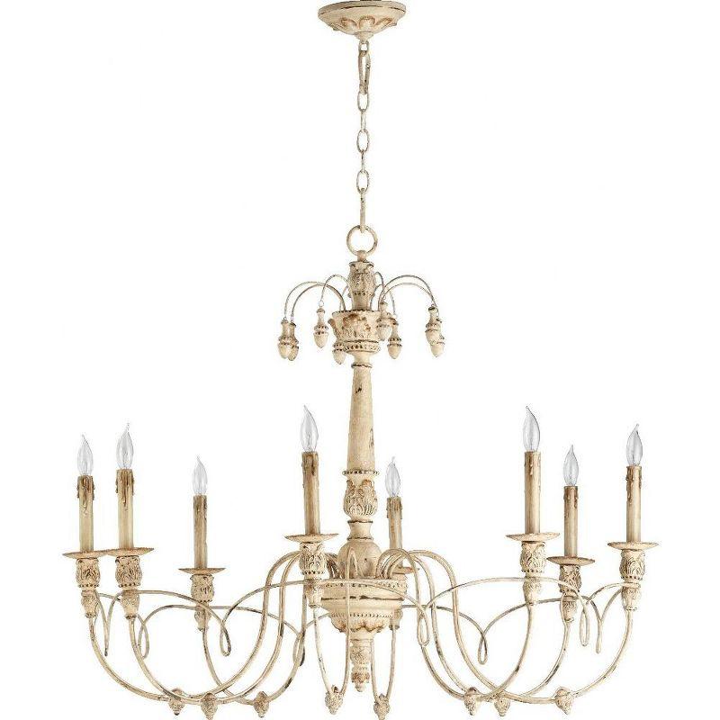 Persian White 8-Light Candelabra Chandelier