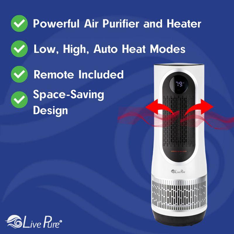 LivePure 2 in 1 Clean Heat Air Purifier & Heater – Black
