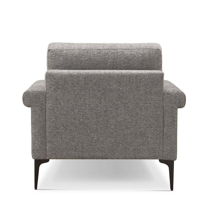 Eva Modern Deep-Seating Gray Fabric Accent Chair