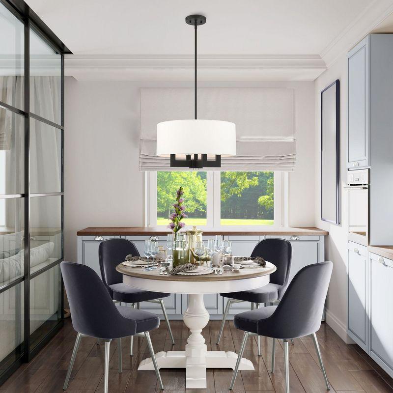 Livex Lighting Cresthaven 4 - Light Chandelier in  Black