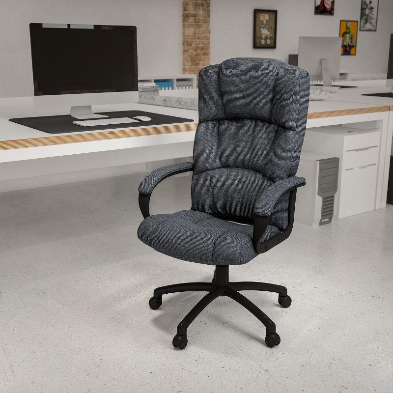 ErgoComfort High Back Gray Polyester Executive Swivel Chair