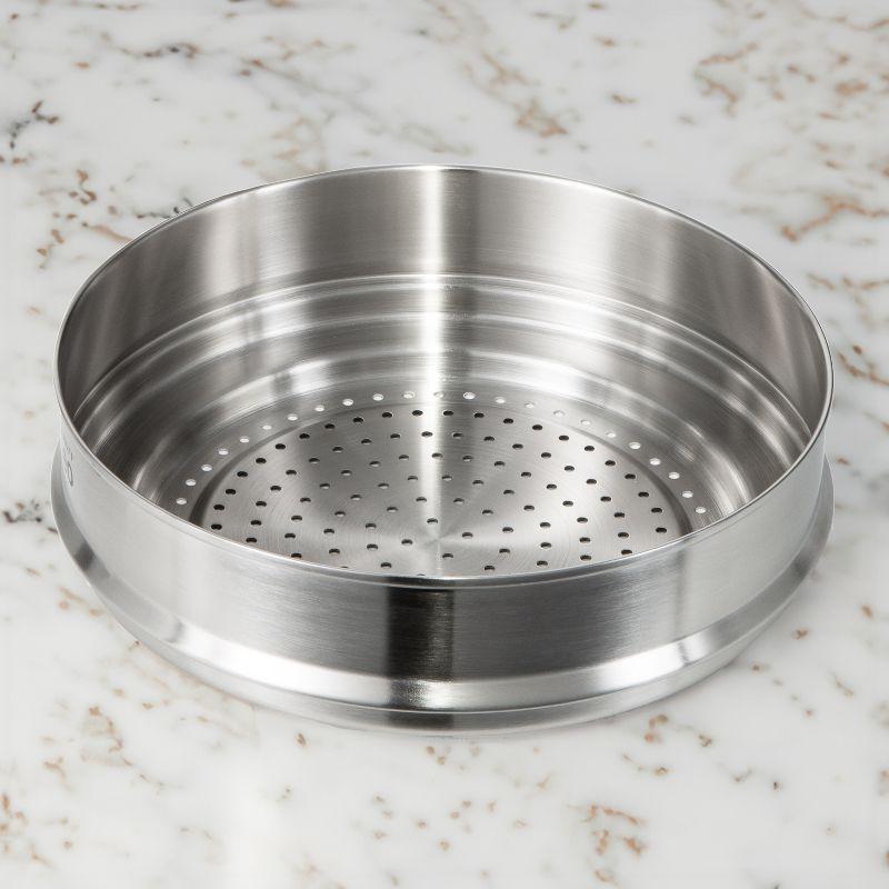 10" Silver Stainless Steel Steamer Insert