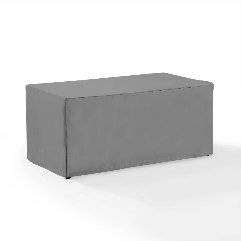 Outdoor Rectangular Table Furniture Cover - Gray - Crosley: Heavy Gauge Vinyl, Drawstring Closure, Waterproof