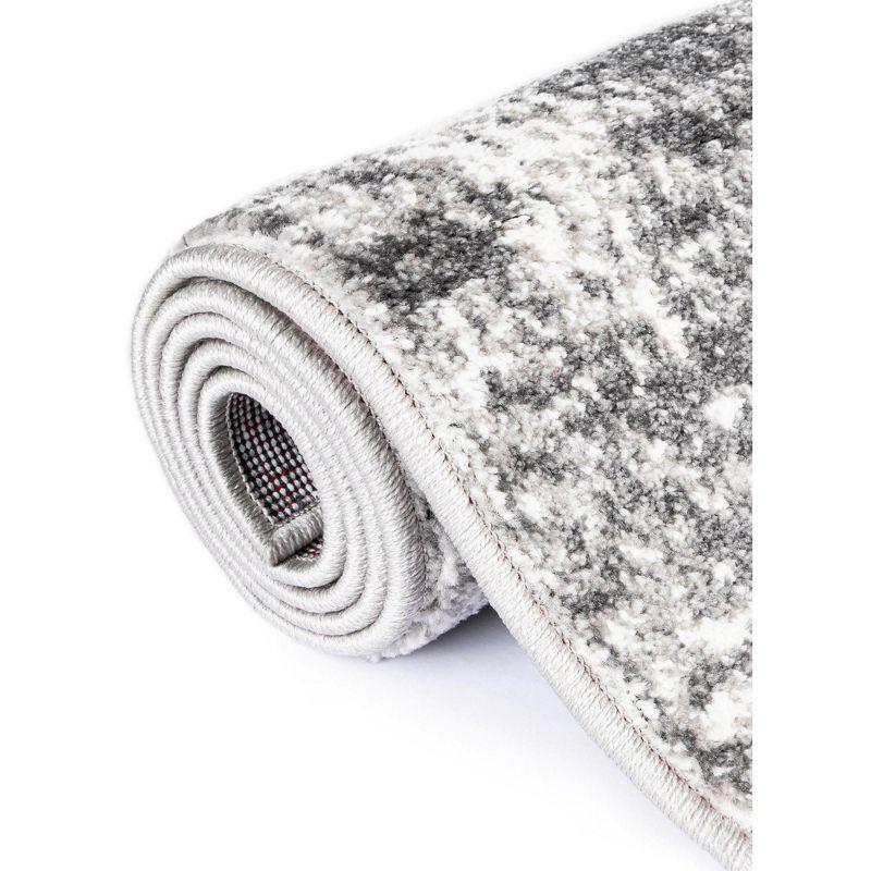 Unique Loom Rosso Collection Area Rug - Bellini (9'  x 12' 2" Rectangle Gray/Ivory)
