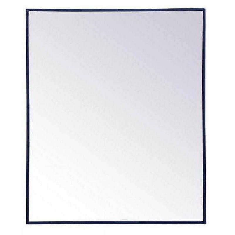 Elegant Lighting Metal frame rectangle mirror 30 inch x 36 inch in Blue