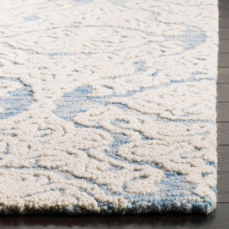 Blossom BLM112 Hand Tufted Indoor Runner Rug - Blue/Ivory - 2'3"x12' - Safavieh