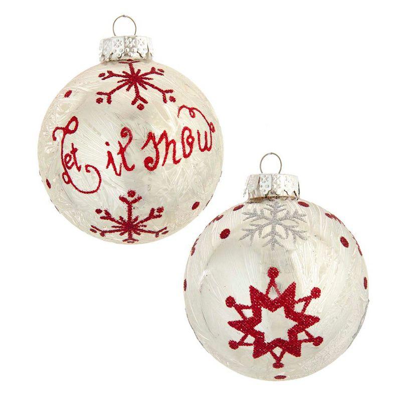 Glass Christmas Ball Ornament (Set of 6)