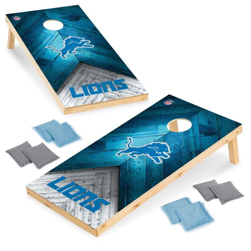 NFL Detroit Lions 2'x4' Wood Cornhole Set