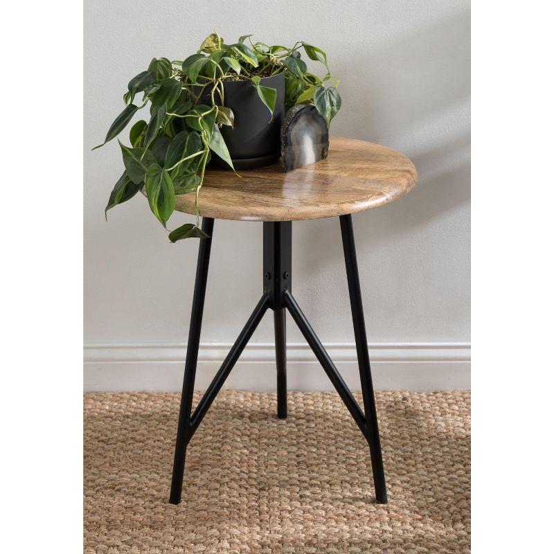 Kate and Laurel Pallson Round Wood Side Table, 18x18x22, Natural