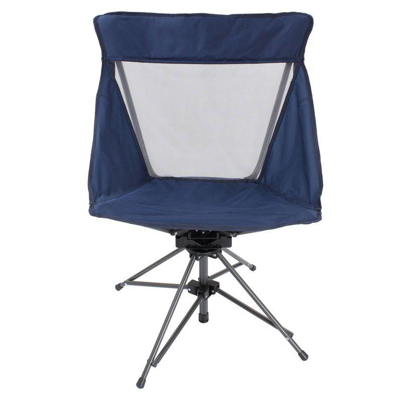 Zenithen Dark Blue Folding Backpack Outdoor Chair with Mesh Back