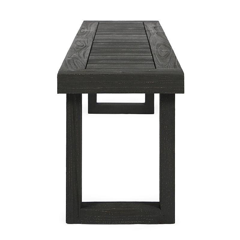 Nestor Acacia Bench - Sandblast Dark Gray - Christopher Knight Home: Weather-Resistant Patio Seating