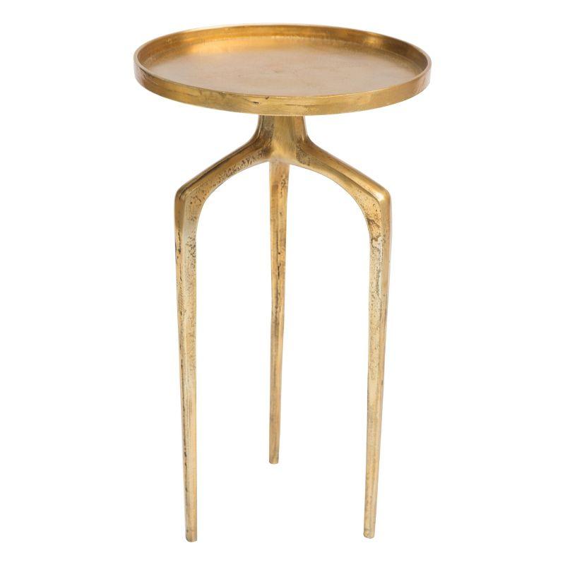 Set of 2 Modern Round Nested Table Antique Gold - Zm Home