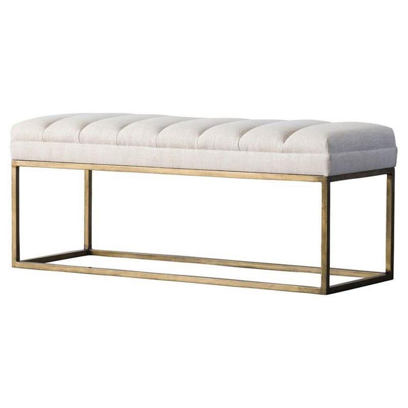 Everly Quinn Georgenia Boucle Upholstered Bench