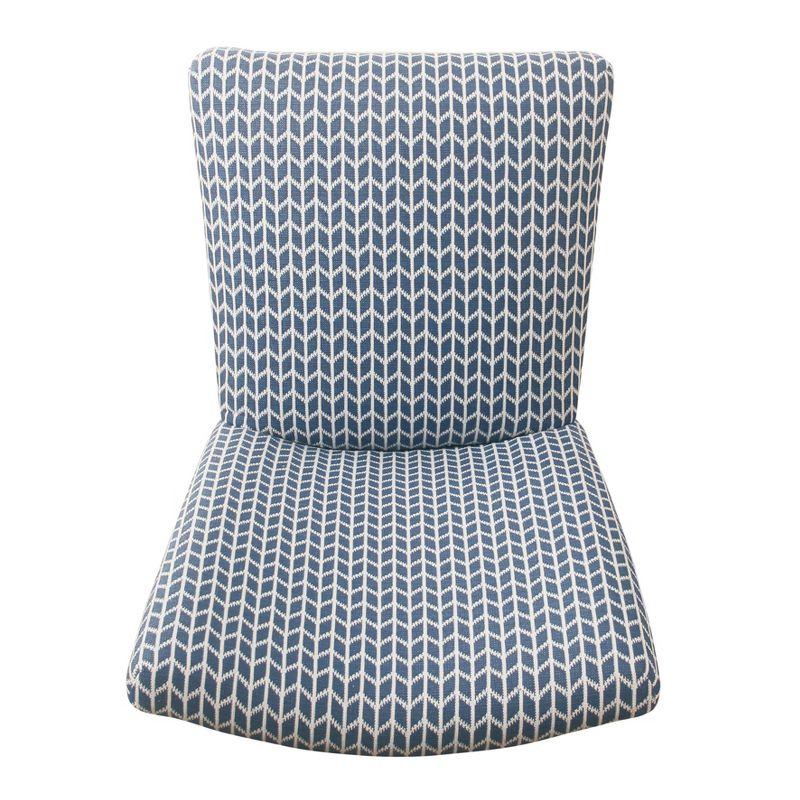 Set of 2 Parson Dining Chair Blue Geometric - HomePop: Cotton Upholstery, Foam Filled, Hardwood Frame