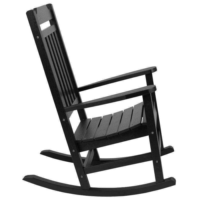 Flash Furniture Winston All-Weather Poly Resin Wood Rocking Chair