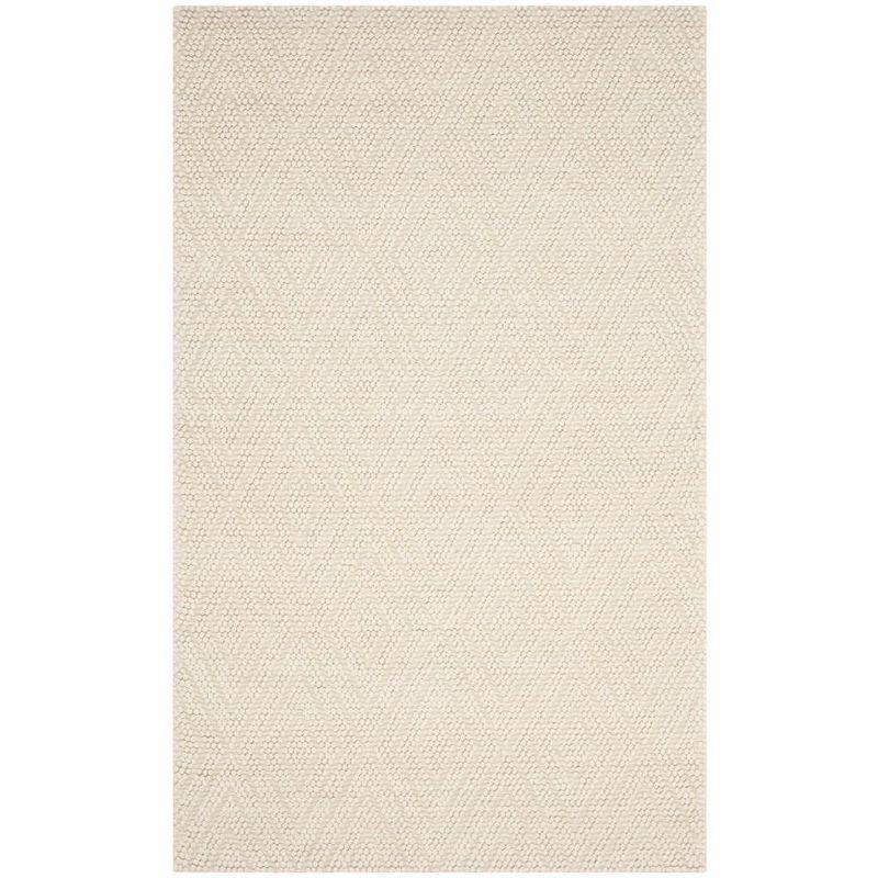 Ivory Hand-Tufted Wool Rectangular 6' x 9' Area Rug