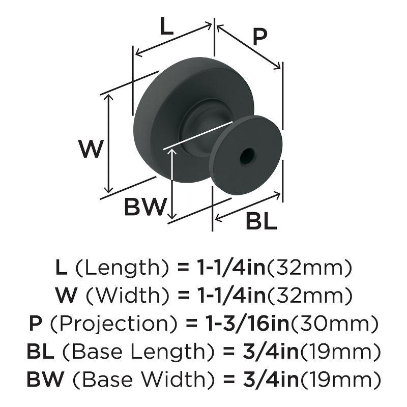 Amerock Winsome Cabinet or Furniture Knob, 1-1/4 inch (32mm) Diameter