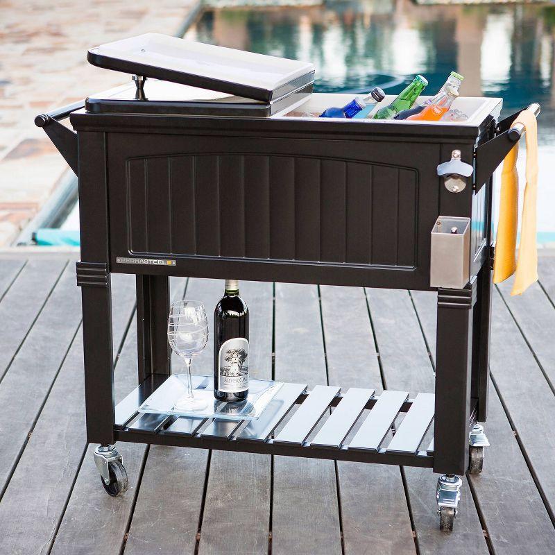 Permasteel Permasteel 80 Qt. Furniture Style Rolling Patio Cooler