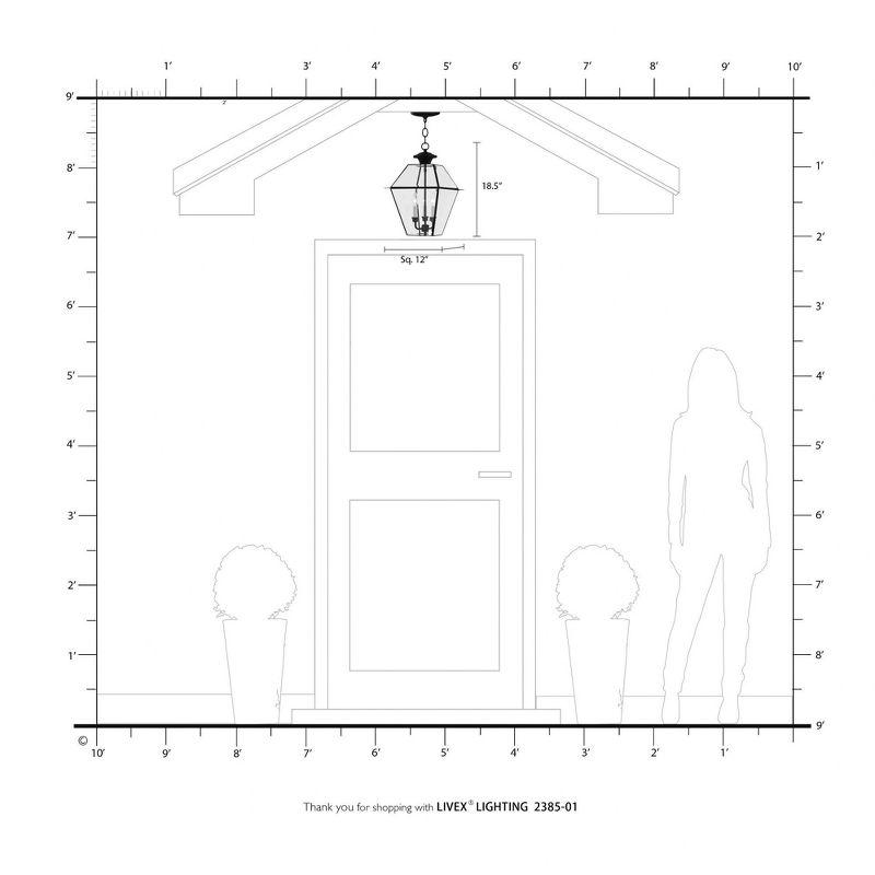 Livex Lighting Westover 3 - Light Pendant in  Antique Brass