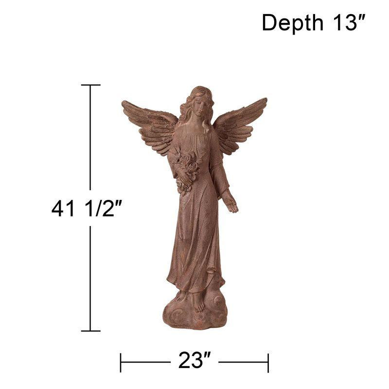 Kensington Hill Large Tall English Tudor Angel Garden Statue Sculpture Holy Decor Outdoor Garden Front Porch Patio Yard Outside Home 41 1/2" High