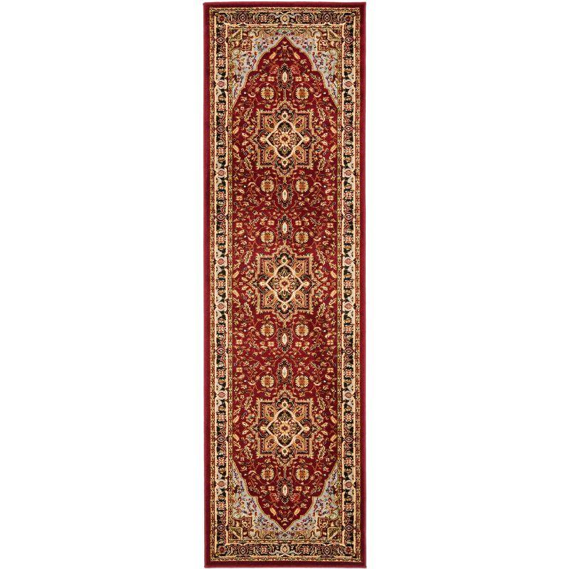 Hand-Knotted Red and Black Persian Runner Rug