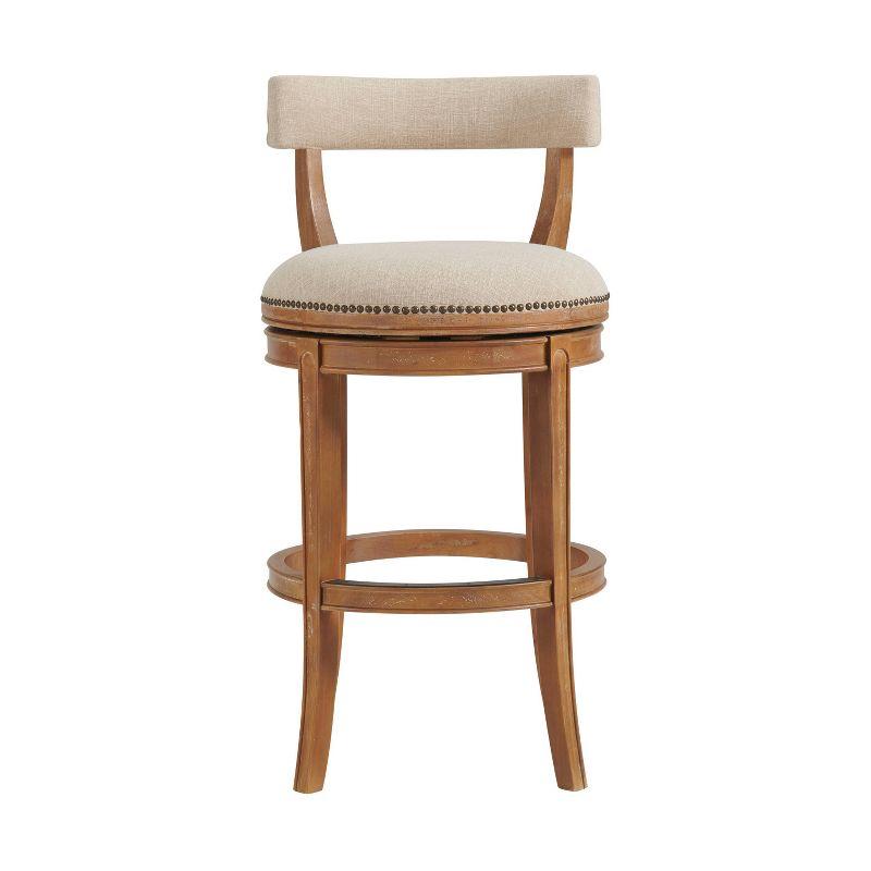 Hanover Solid Rubber Wood Swivel Counter And Bar Stool