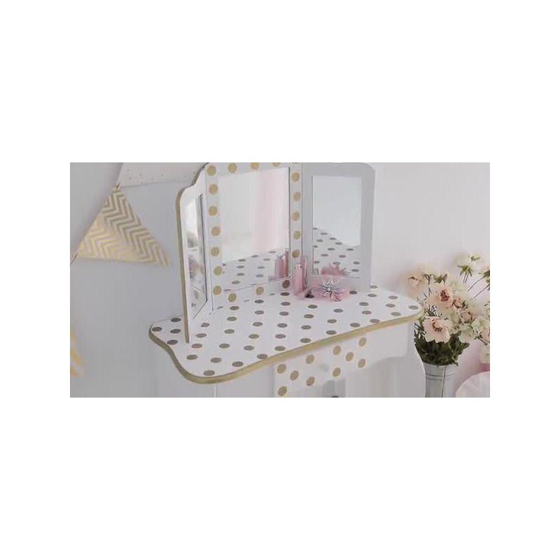 Teamson Kids Star Vanity Table & Stool Set with Mirror