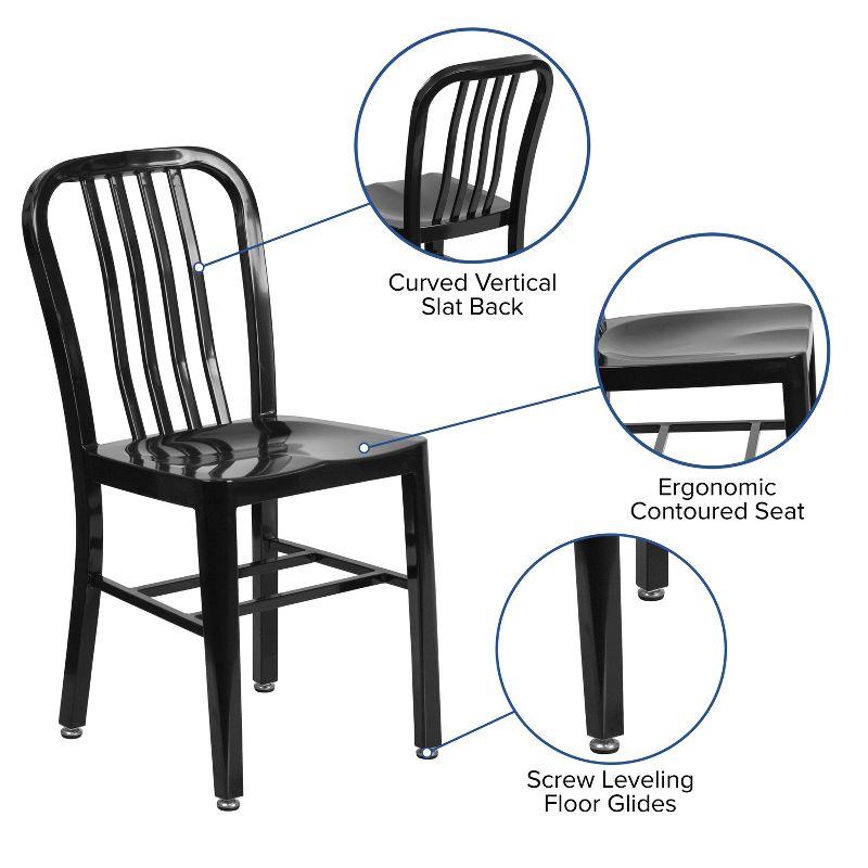 Flash Furniture Commercial Grade Metal Indoor-Outdoor Chair