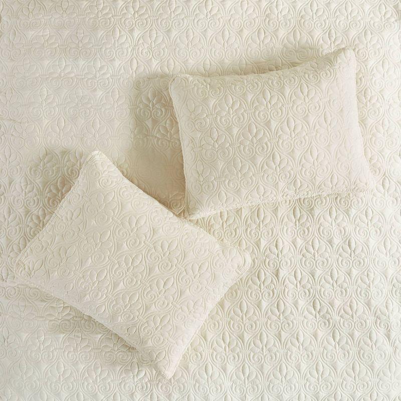 Madison Park Quebec 3 Piece Split Corner Pleated Quilted Bedspread