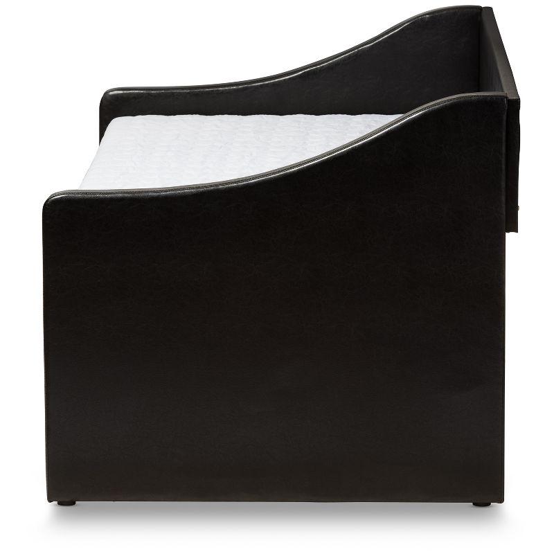 Twin Barnstorm Modern and Contemporary Fabric Upholstered Daybed with Guest Trundle Bed - Baxton Studio