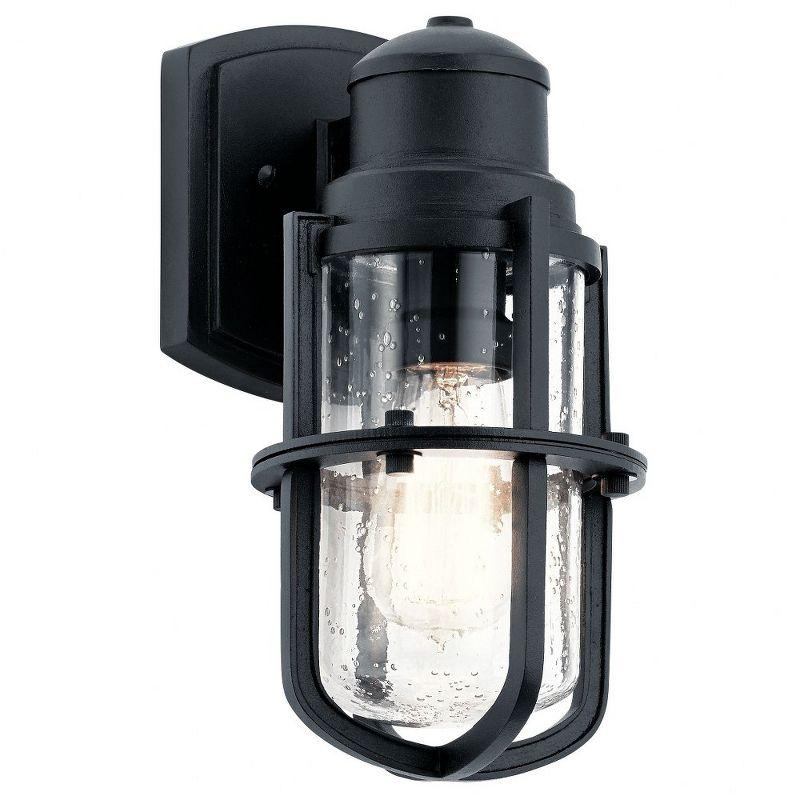 Suri Textured Black 11.25" Ambient Outdoor Wall Sconce